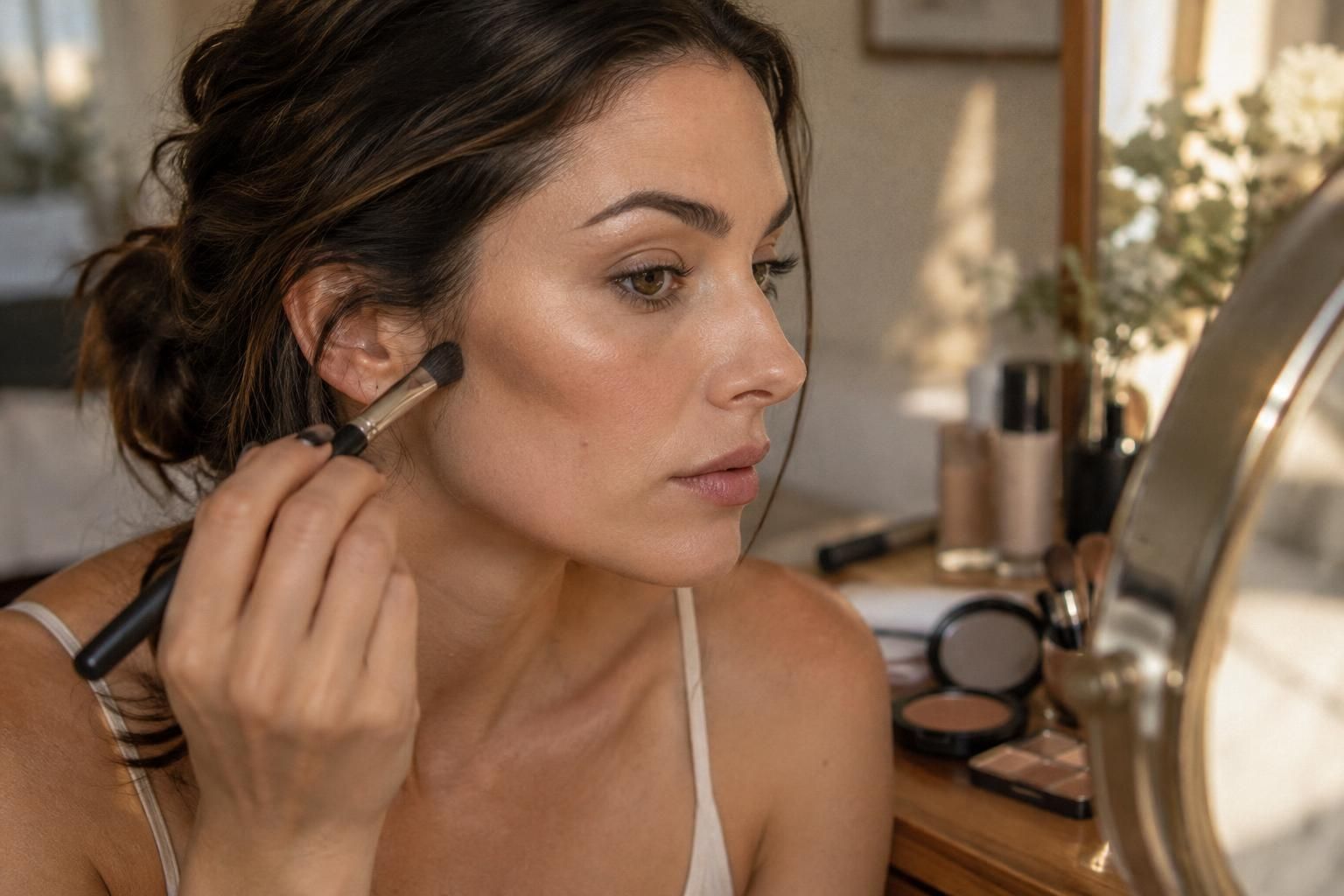 découvrez comment réaliser un maquillage sculptant pour affiner les traits de votre visage grâce au contouring, à l’illuminateur et à des gestes faciles.